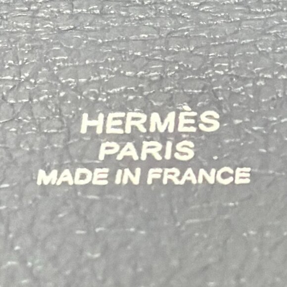 Auth HERMES Calvi - Blue Indigo Vachette Crispe Fjord B Card Case - Picture 4 of 4